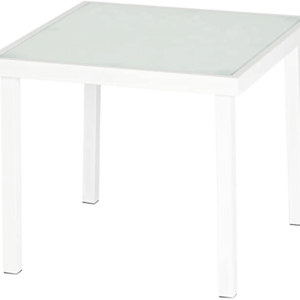 1x White 44cm Square Garden Side Table Furniture