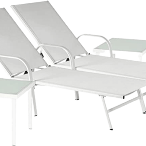 4 Piece Sun Loungers and Table Set