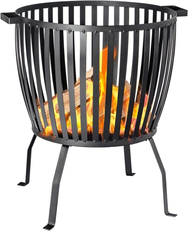 53cm Diameter Cast Iron Fire Pit Brazier Basket