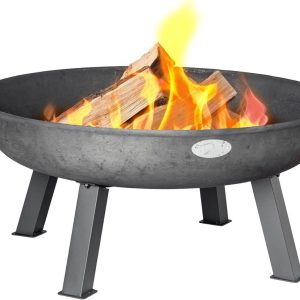 86cm Diameter Cast Iron Fire Pit Outdoor Garden Patio Heater Wood Burner BBQ Camping Fire Bowl