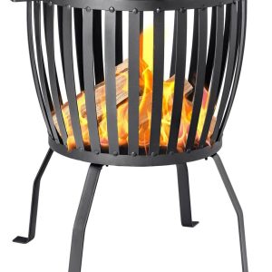 Steel Brazier Fire Pit - 40cm - Grey