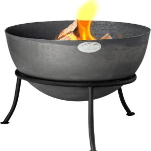 Steel Garden Fire Pit - 60cm - Grey